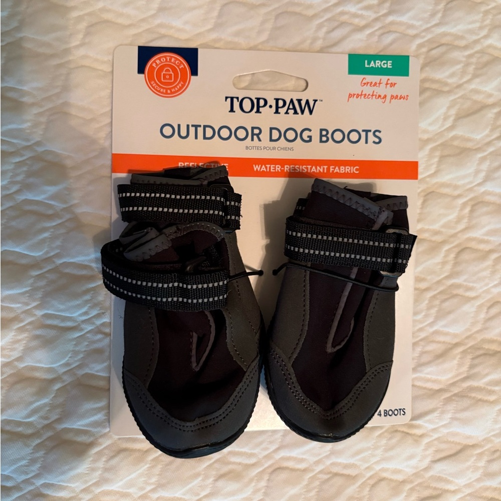 Top Paw Black and Gray Outdoor Dog Boots